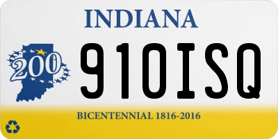 IN license plate 910ISQ