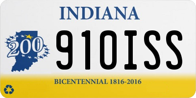 IN license plate 910ISS