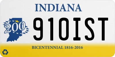 IN license plate 910IST