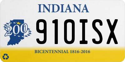 IN license plate 910ISX