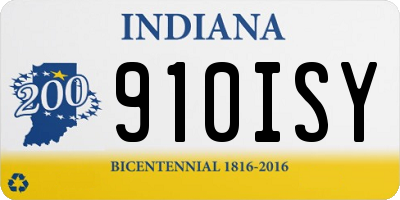 IN license plate 910ISY
