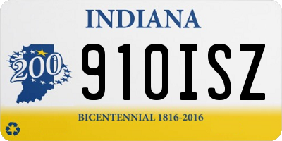 IN license plate 910ISZ
