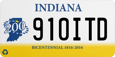 IN license plate 910ITD