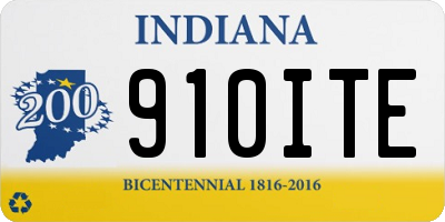 IN license plate 910ITE