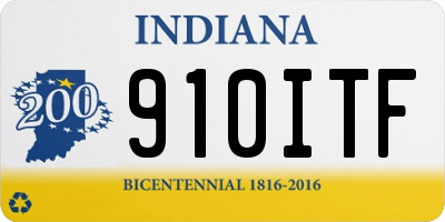 IN license plate 910ITF