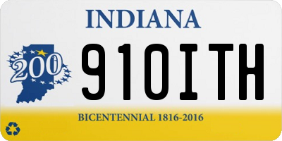 IN license plate 910ITH