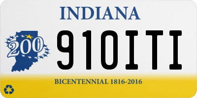 IN license plate 910ITI