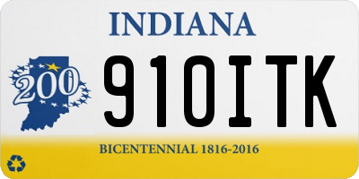 IN license plate 910ITK