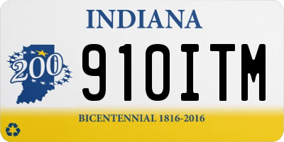 IN license plate 910ITM