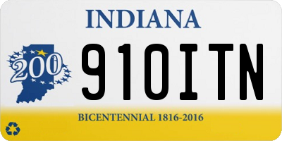 IN license plate 910ITN