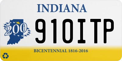 IN license plate 910ITP