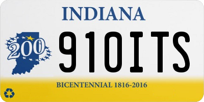 IN license plate 910ITS