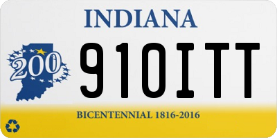 IN license plate 910ITT