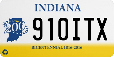 IN license plate 910ITX