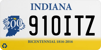 IN license plate 910ITZ