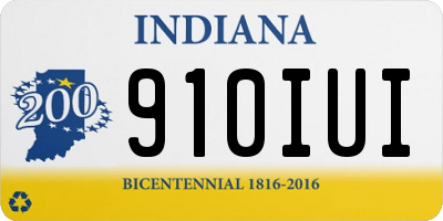 IN license plate 910IUI