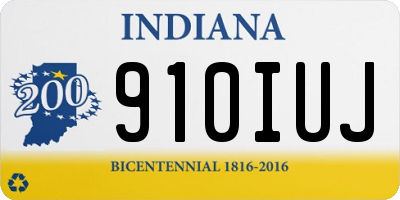 IN license plate 910IUJ