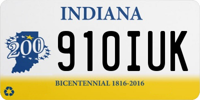 IN license plate 910IUK