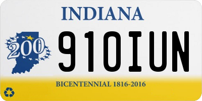 IN license plate 910IUN