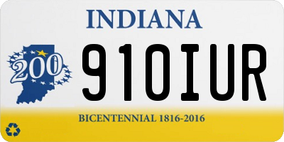IN license plate 910IUR