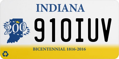IN license plate 910IUV