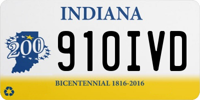 IN license plate 910IVD