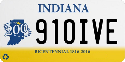 IN license plate 910IVE