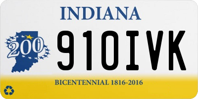 IN license plate 910IVK