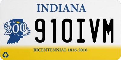 IN license plate 910IVM