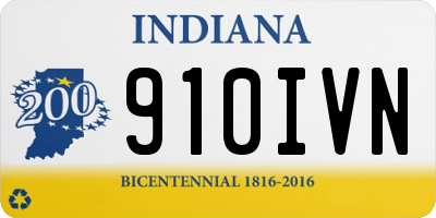 IN license plate 910IVN