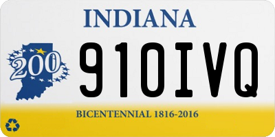 IN license plate 910IVQ