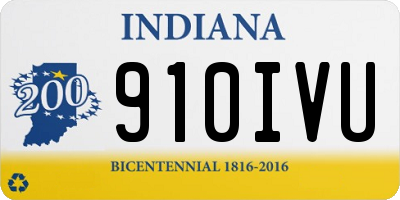IN license plate 910IVU