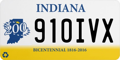 IN license plate 910IVX