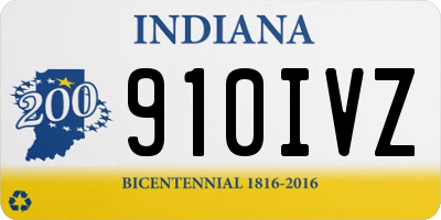 IN license plate 910IVZ