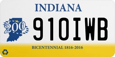 IN license plate 910IWB