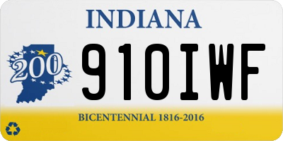 IN license plate 910IWF