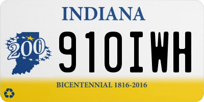 IN license plate 910IWH