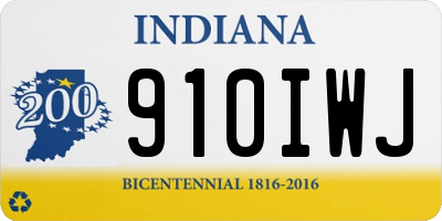 IN license plate 910IWJ