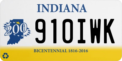 IN license plate 910IWK