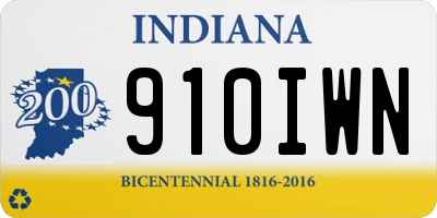 IN license plate 910IWN