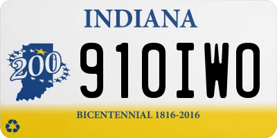 IN license plate 910IWO