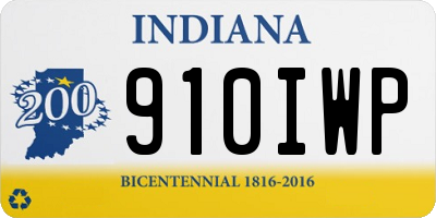 IN license plate 910IWP