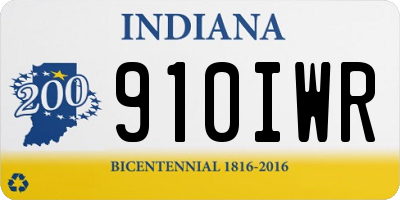 IN license plate 910IWR