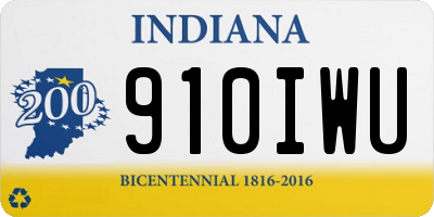 IN license plate 910IWU