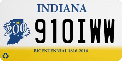 IN license plate 910IWW