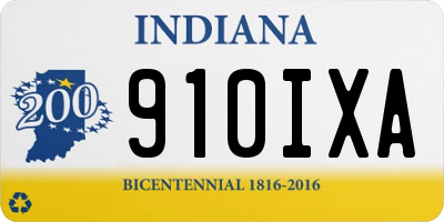 IN license plate 910IXA