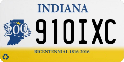 IN license plate 910IXC