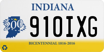 IN license plate 910IXG