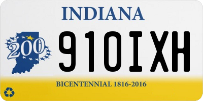 IN license plate 910IXH