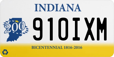 IN license plate 910IXM